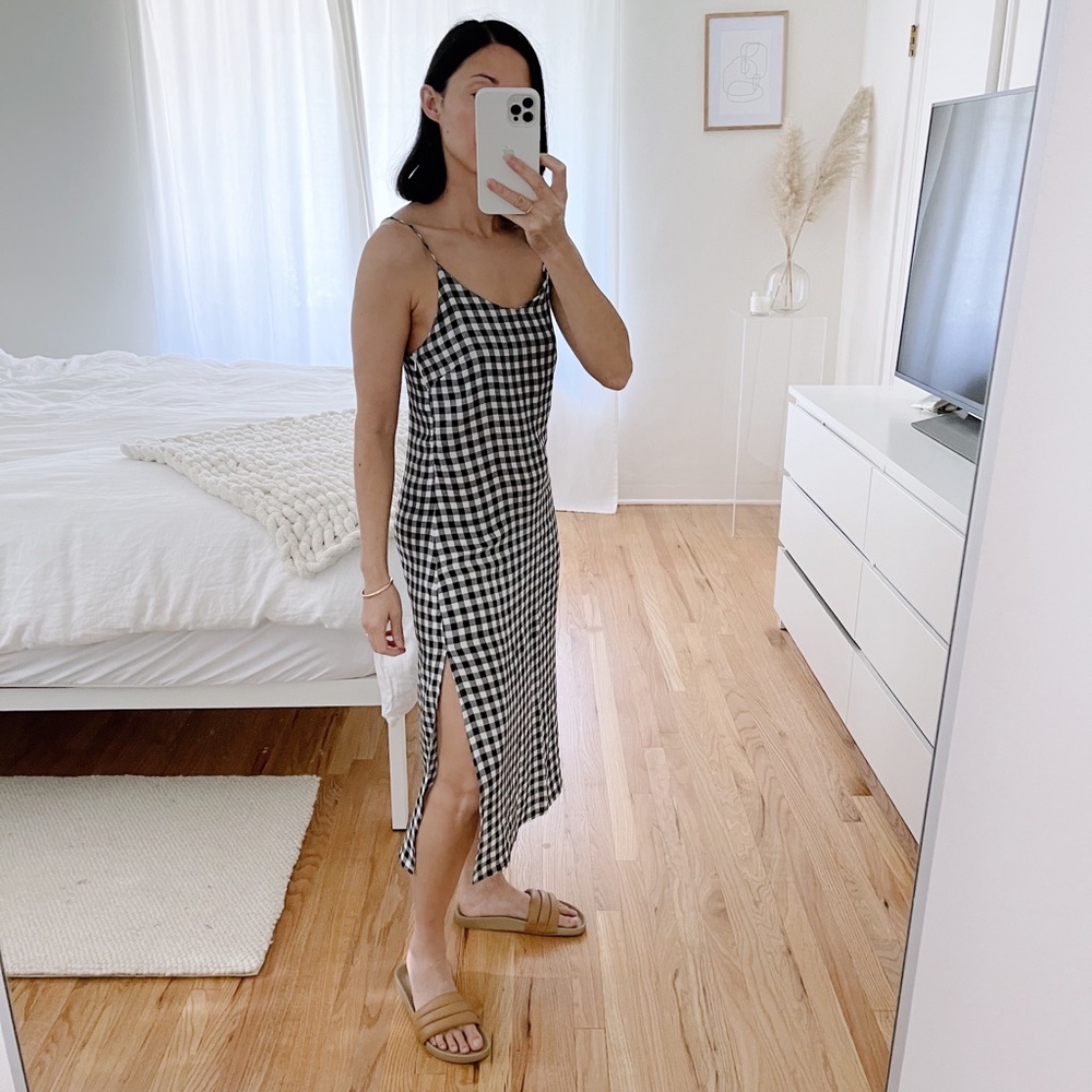 ❌SOLD ado not buy ❌ Glamorous gingham spaghetti strap dress